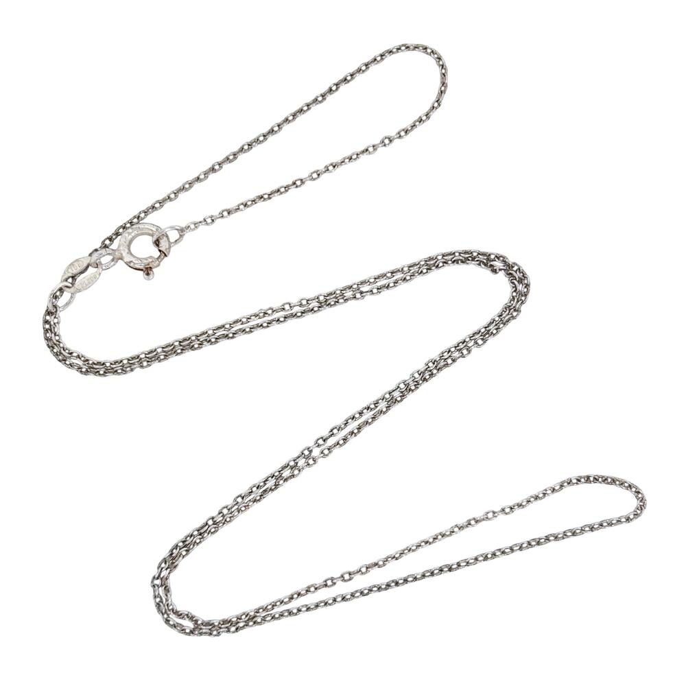 Vintage Sterling Silver 925 Cable Link Chain Necklace 18"